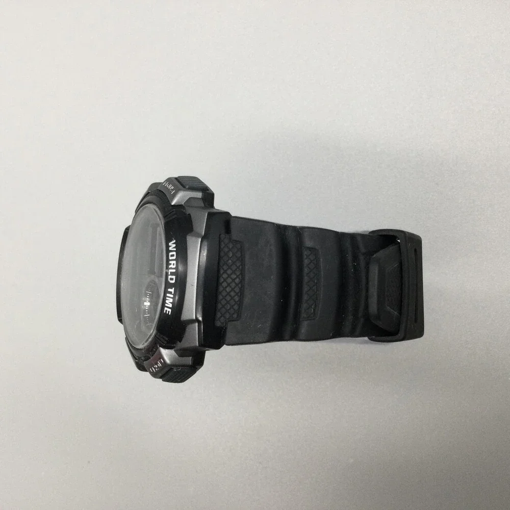 Casio 3198 AE1000W Mens Watch 44mm Black Gray WORLD TIME 5 Alarms Timer